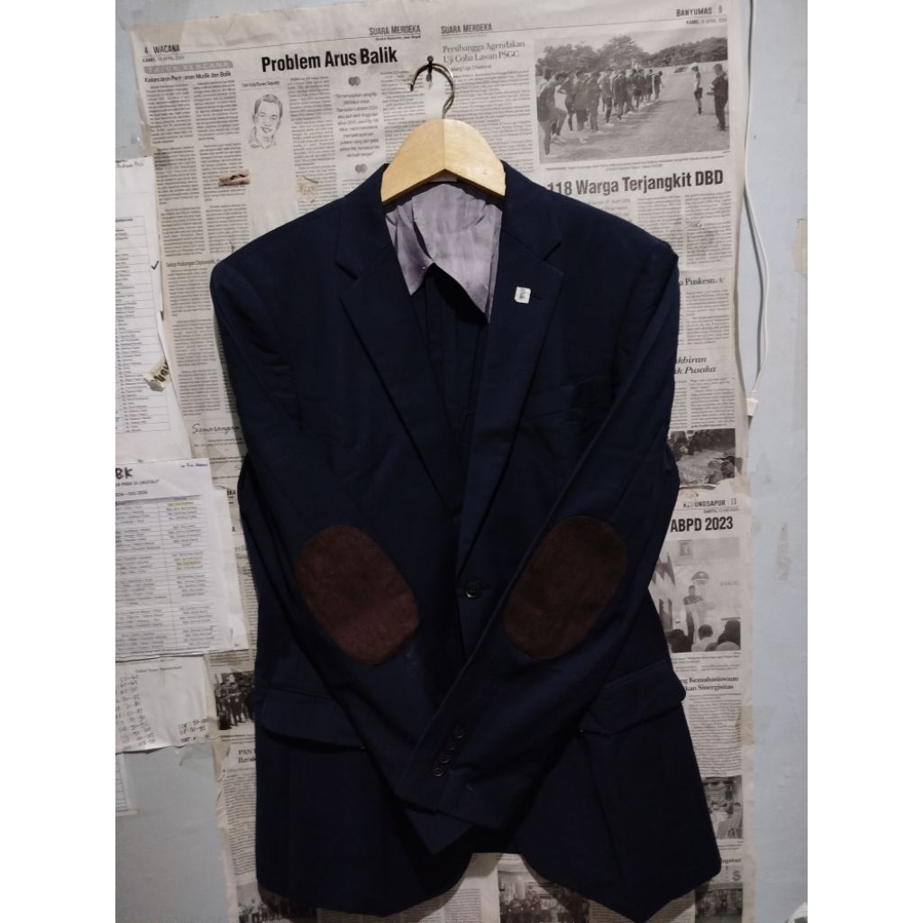 Jas Navy Elbow Premium Slimfeat ROGATIS (L)
