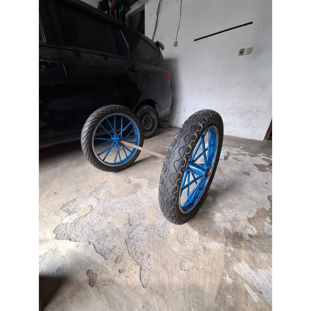 roda gerobak super kuat ring 18 ruji besar tromol tebal