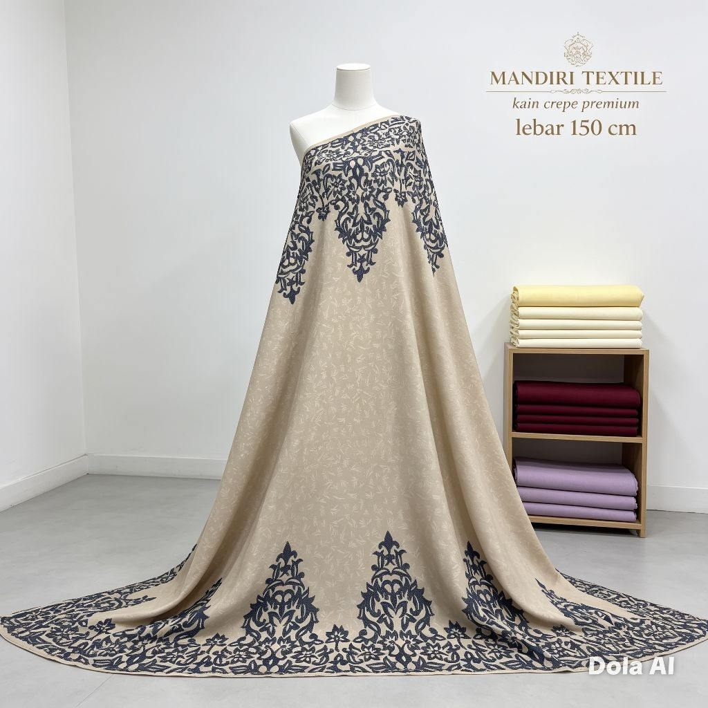 Kain Crepe Embos Motif Sultan - Kain Crepe Embos Motif - Harga Tertera 0,5 Meter