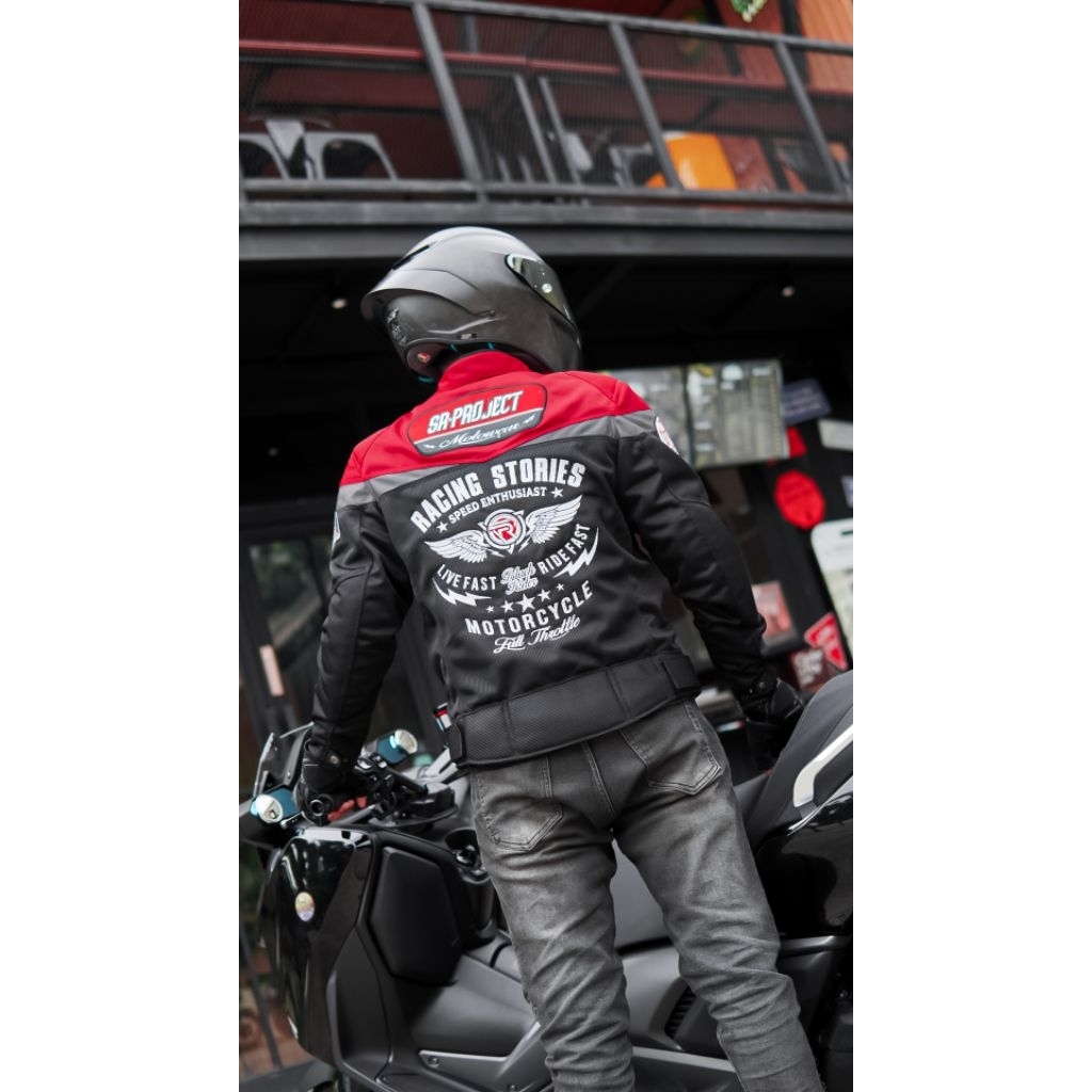 JAKET MESH SR-PROJECT RACING STORIES RED