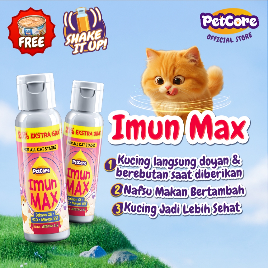 Petcore Imun Max - Vitamin Kucing | Penambah Nafsu Makan dan Imun Booster Kucing