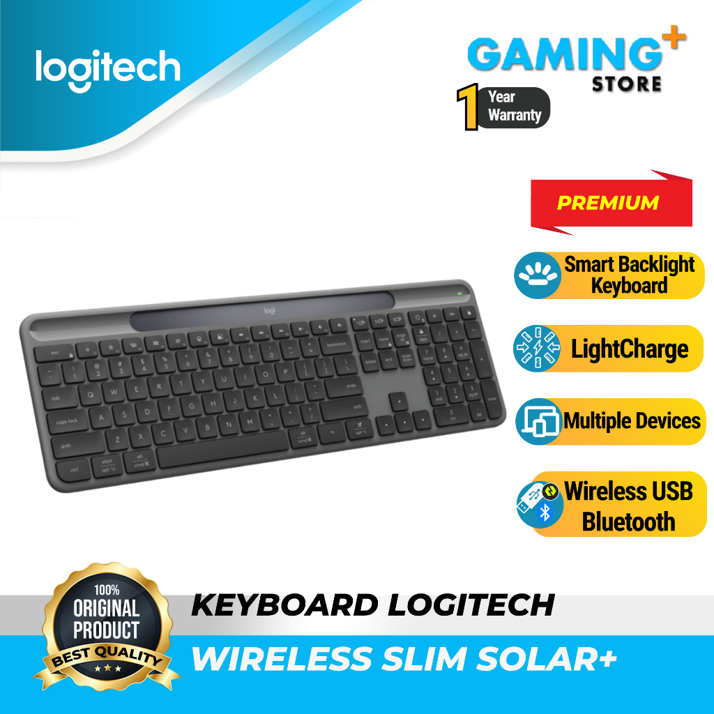 Keyboard Logitech Wireless Slim Solar+ K980