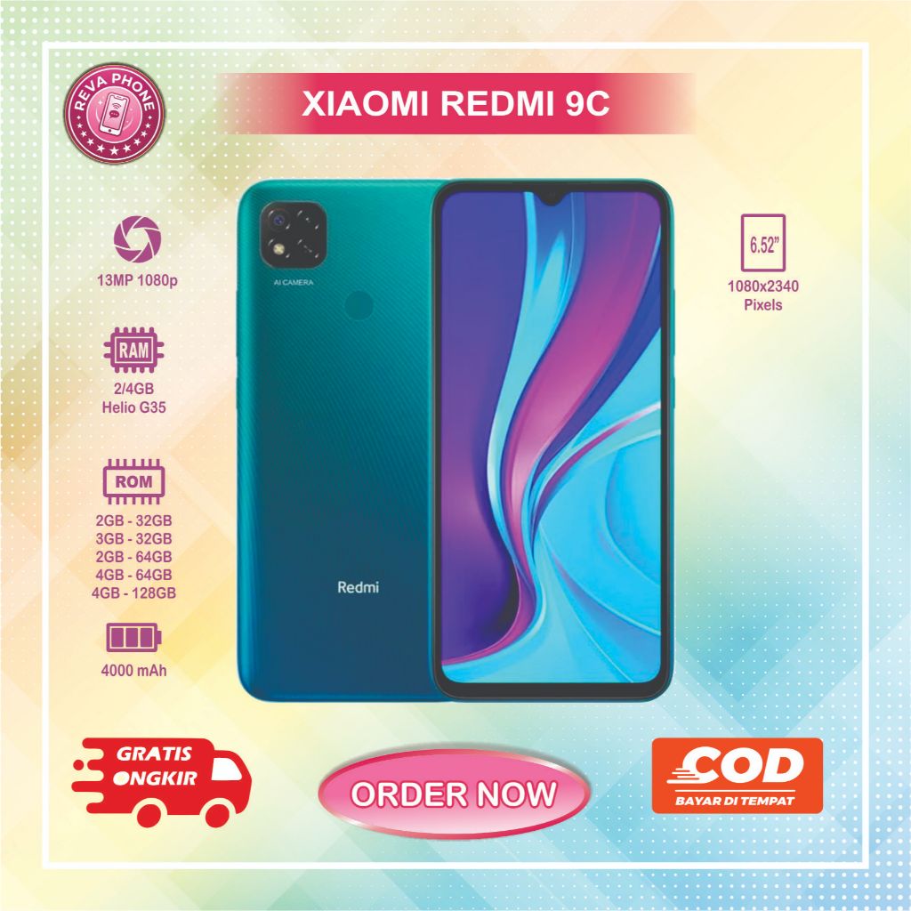 HP XIAOMI REDMI 9C ram 3/32 Normal second siap pakai