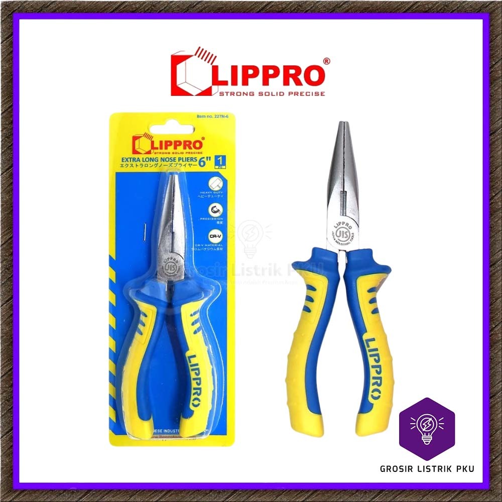 LIPPRO Tang Lancip 6 Inch Tang Jepit Lippro 6" Long Nose Pliers Original By LIPPRO