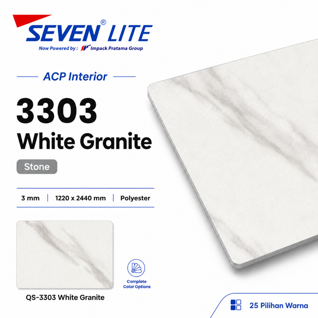 Seven Lite ACP Panel Aluminium 3mm PE 0.05 Komposit Interior 1220x2440 - Stone Series