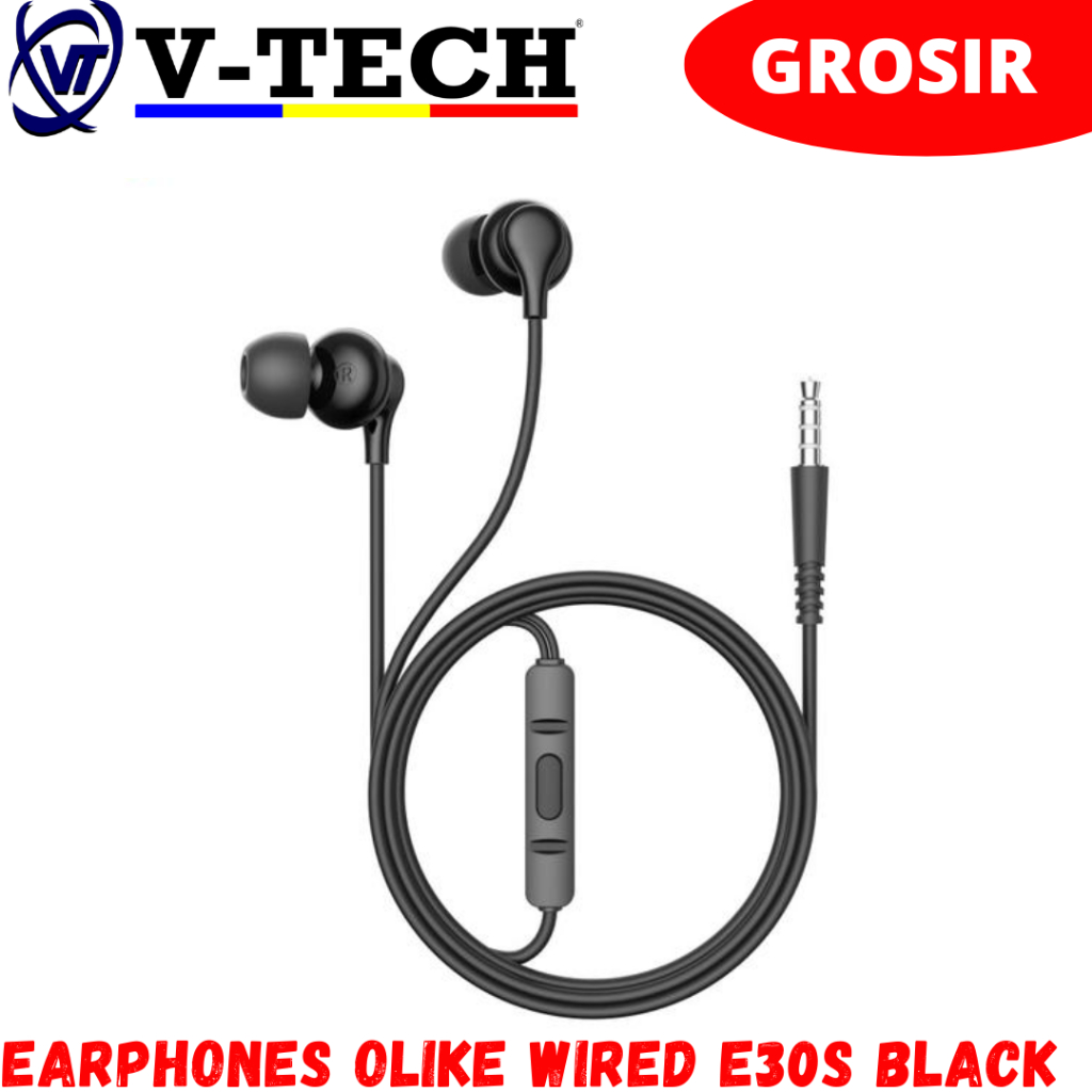 EARPHONES OLIKE WIRED E30S BLACK