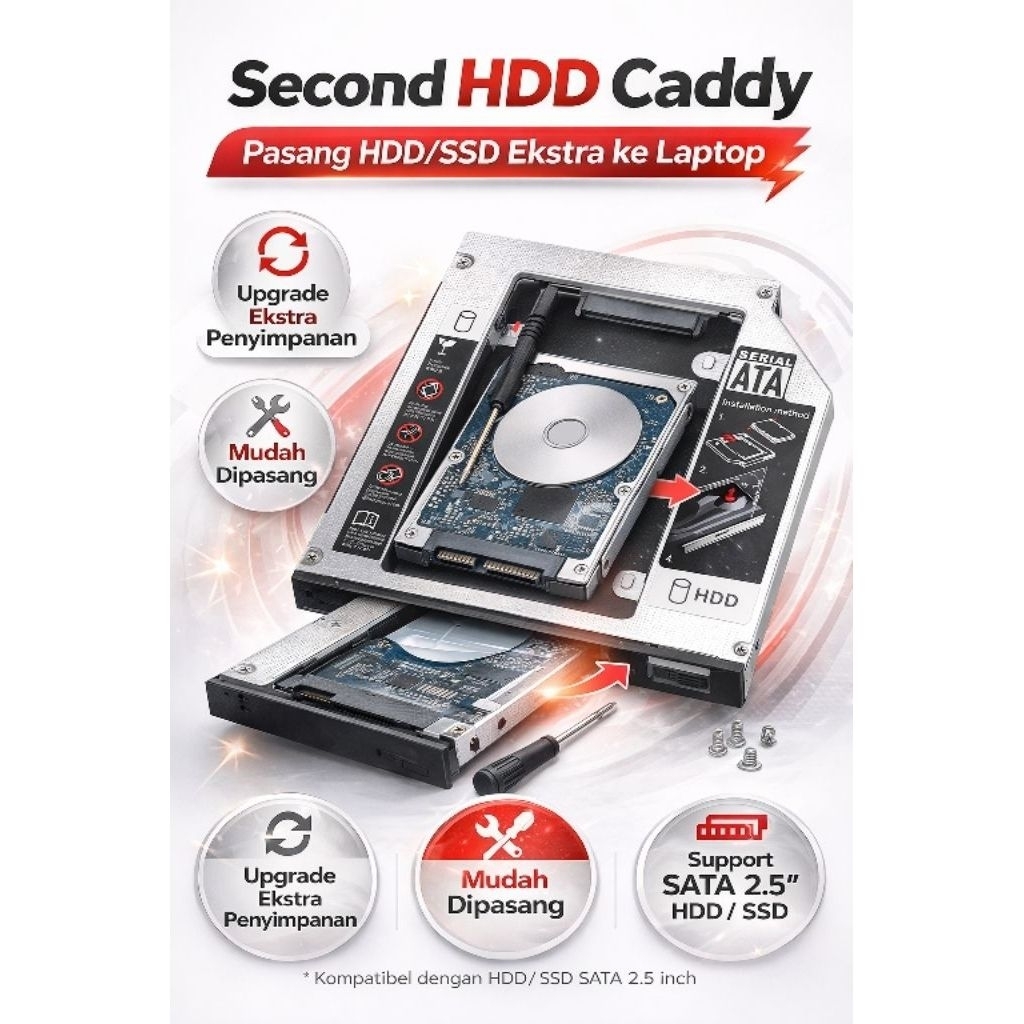Universal Second HDD Caddy - ATA Serial