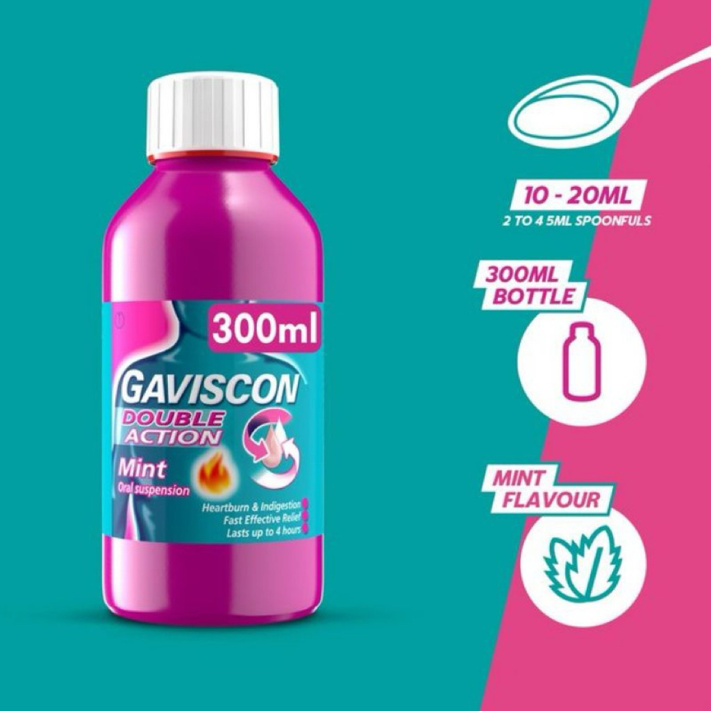 Gaviscon Double Action Liquid rasa mint 300 ml original