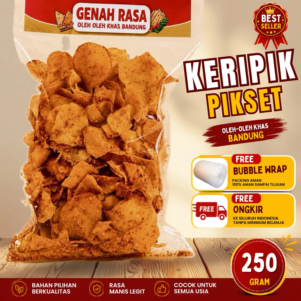 Keripik Pikset Singkong Pedas 250 g