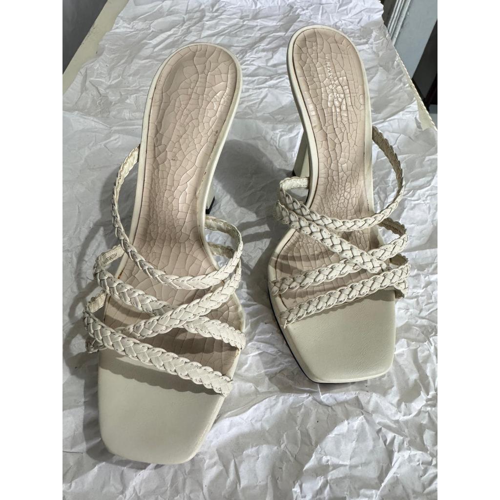 C&K Braided strap heels open toe/mule (Preloved)