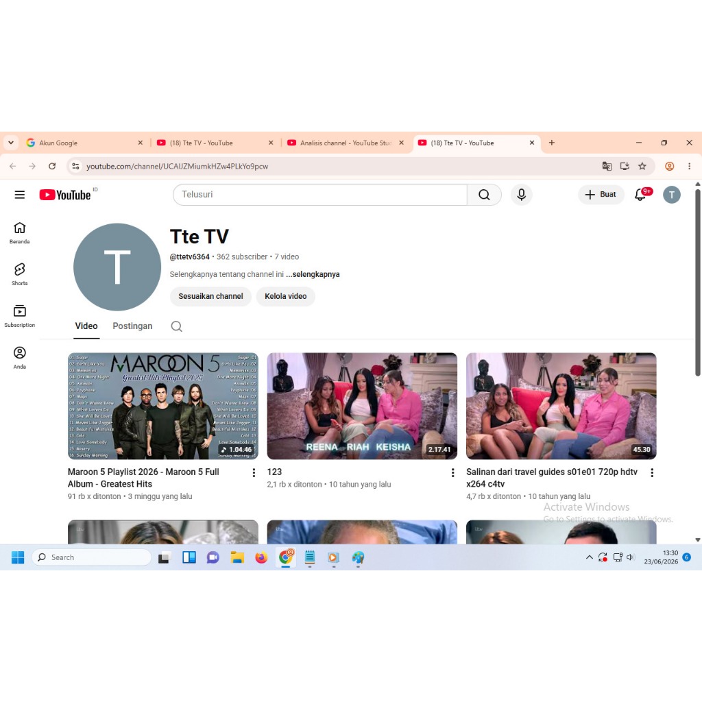 Akun YT 2015 GACOR Full Jam Tayang