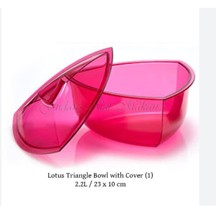Tupperware lotus triangle bowl / mangkok kristal tupperware