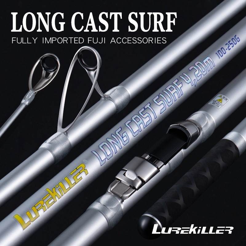 Joran Surf Casting Lurekiller 4.2M Cw 200-400g Carbon Toray Full Fuji Guide & Fuji Reel Seat DPS