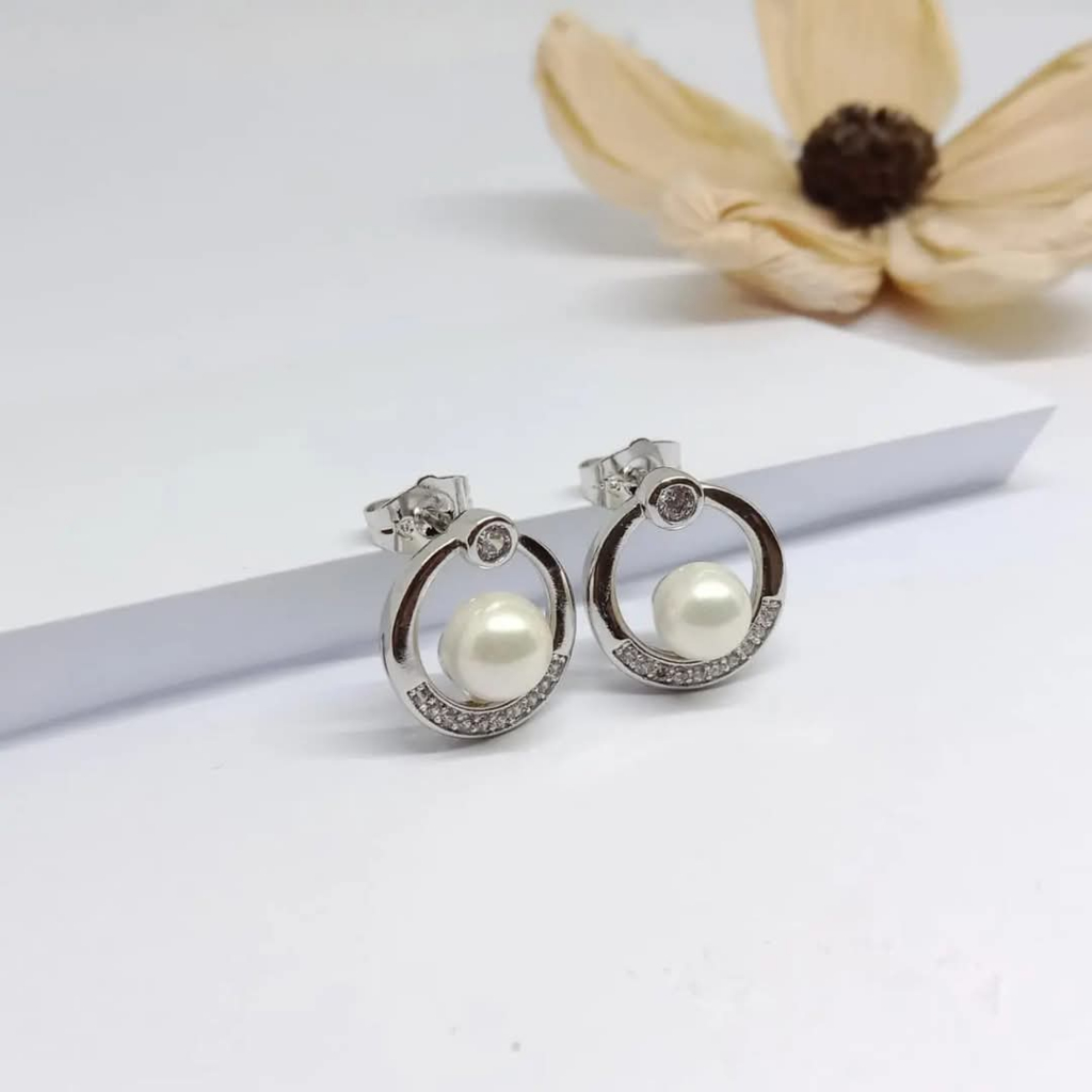 Giwang Kebaya Bhayangkari Mutiara Asli Lombok  Anting Stud Terbaru Anting mutiara Anting Fashion