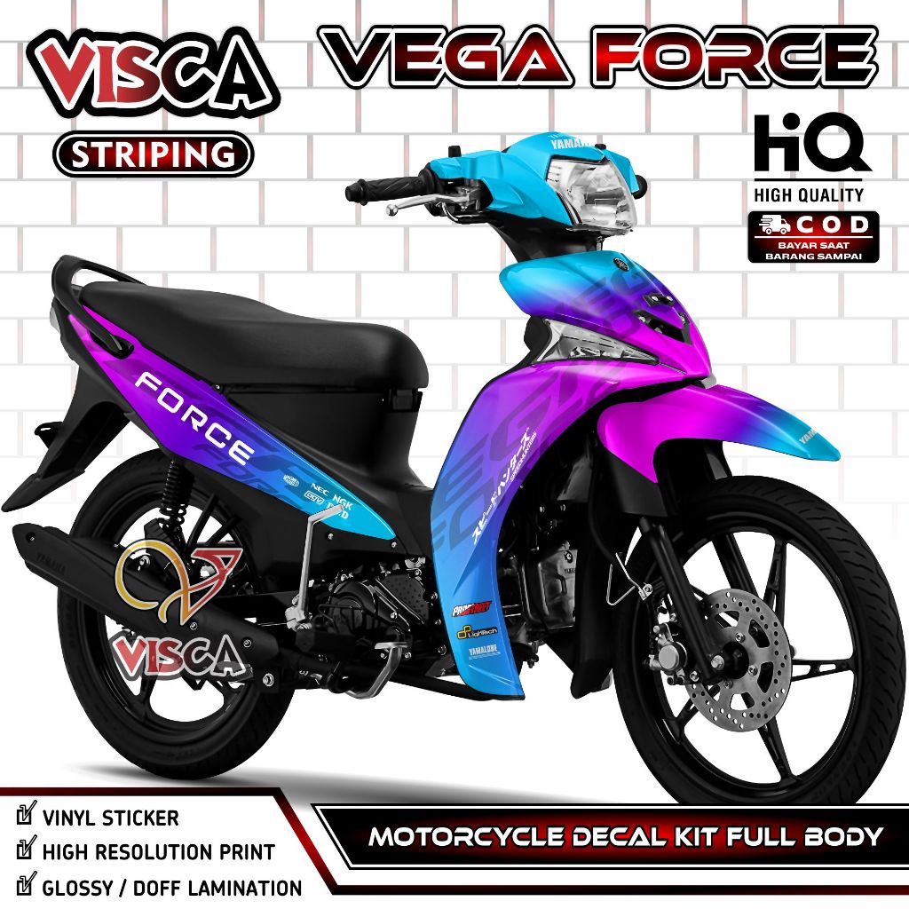 Decal Vega Force - Stiker Vega Force - Dekal Vega Force Full Body - Striping Vega Force Variasi - De