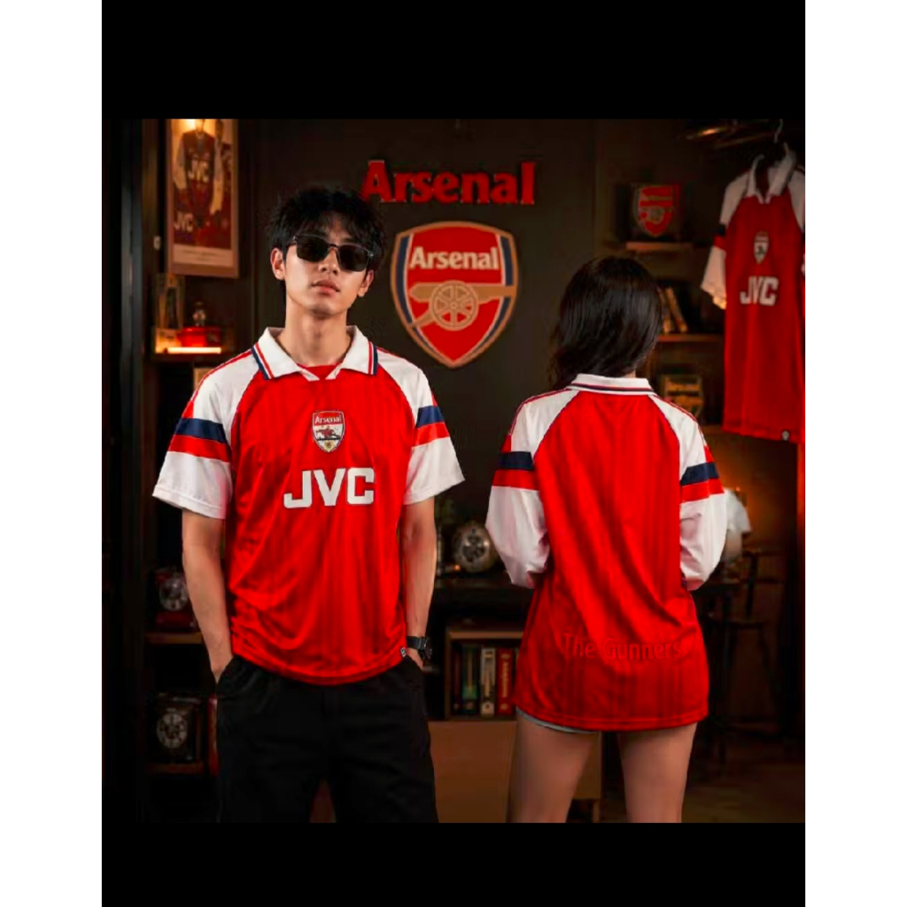 JERSEY RETRO VINTAGE CLASSIC CASUAL SPORTWARE ARSENAL RETRO JVC FULLPRINTING FREE COSTUME NAMA DAN N