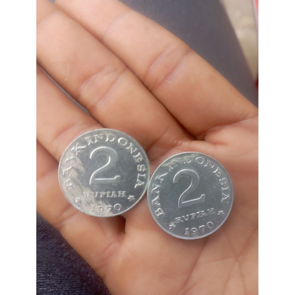 koin Rp 2 asli mulus murah