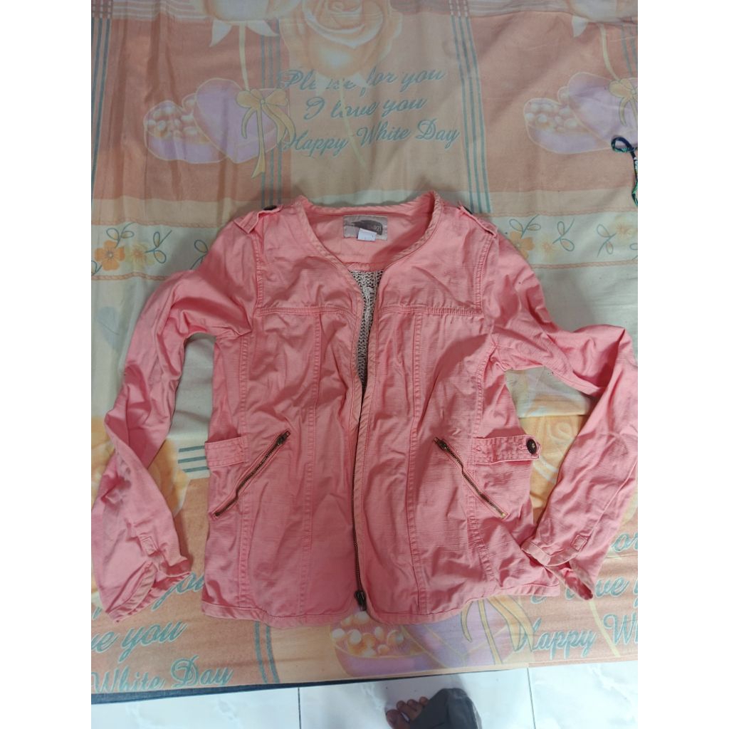 jaket preloved pink