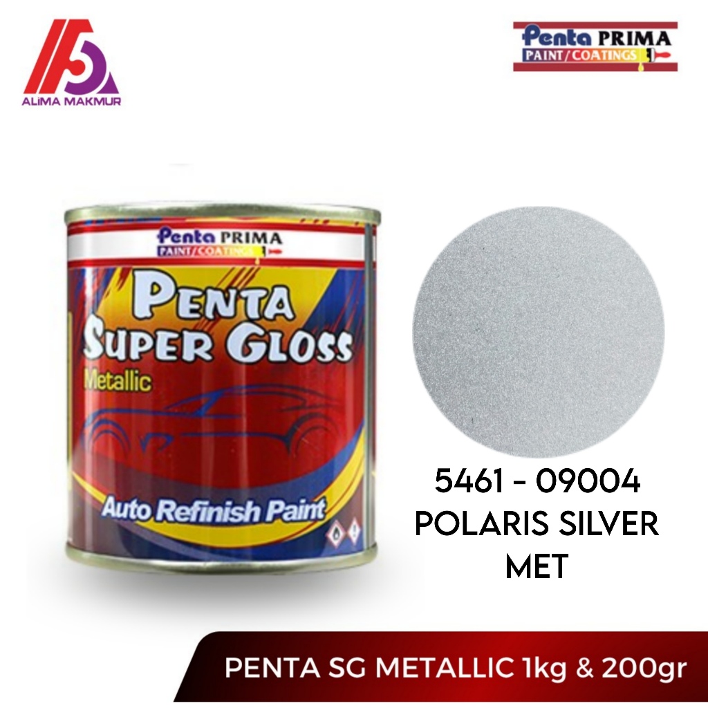 Penta Super Gloss 09004 Polaris Silver Met 1kg dan 200gram / Polaris Silver Penta / Penta Polaris Si