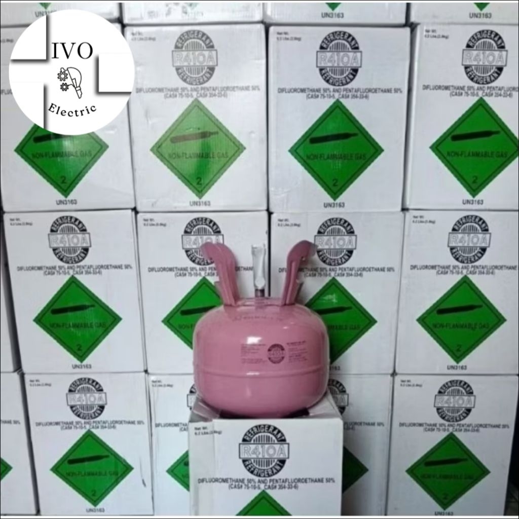 refrigerant R410/R 410/R410a isi 3 kg. tabung mini. segel pabrik