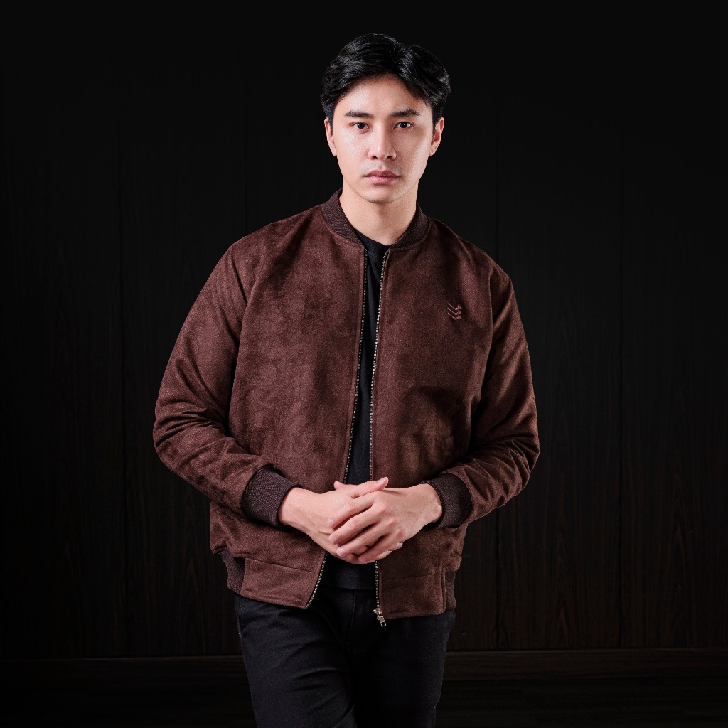Jaket Bomber Suede Malvin Pria Wanita Delibra