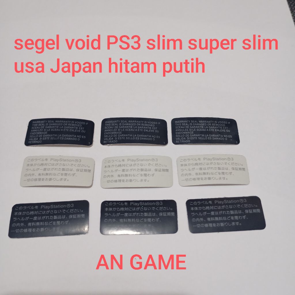 SEGEL VOID PS3 SEGEL MESIN PS3 SLIM FAD SUPER SLIM  HARGA PER 4 PCS