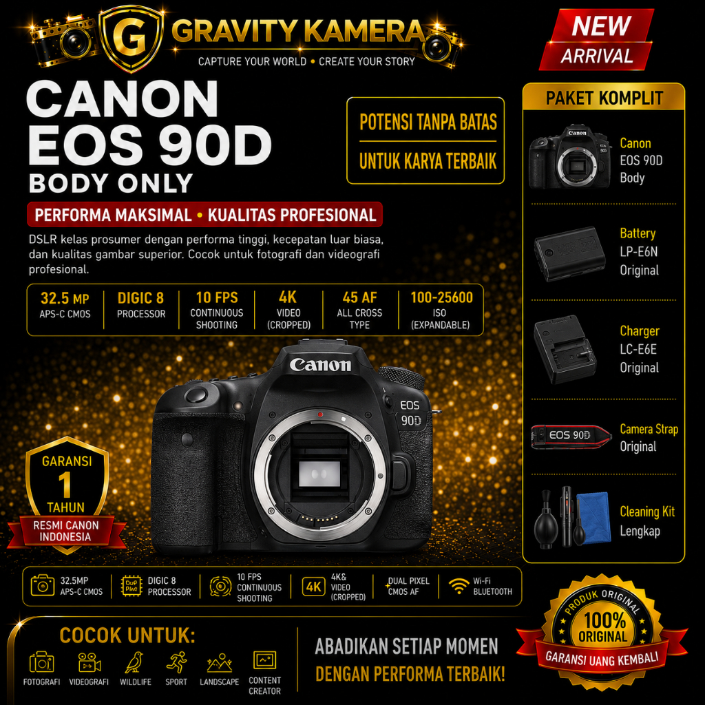 CANON EOS 90D BODY ONLY / CANON 90D BODY ONLY