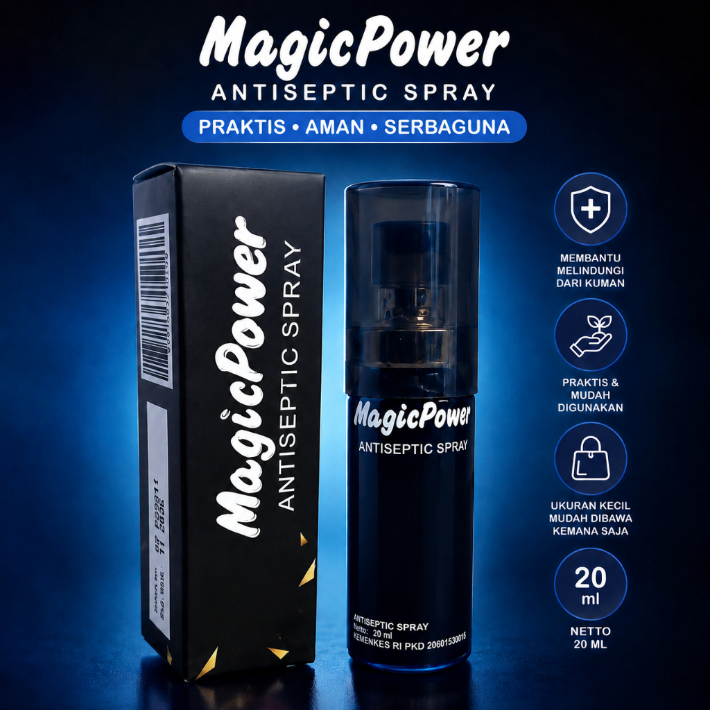 Spray Antiseptik Power Magic Tisu Mejik Antibacteria Original