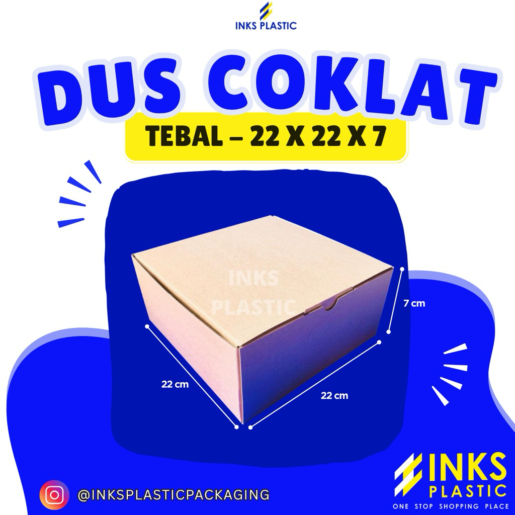 DUS KOTAK HAMPERS BOX KARTON TEBAL 22x22x7 CM (20 PCS)