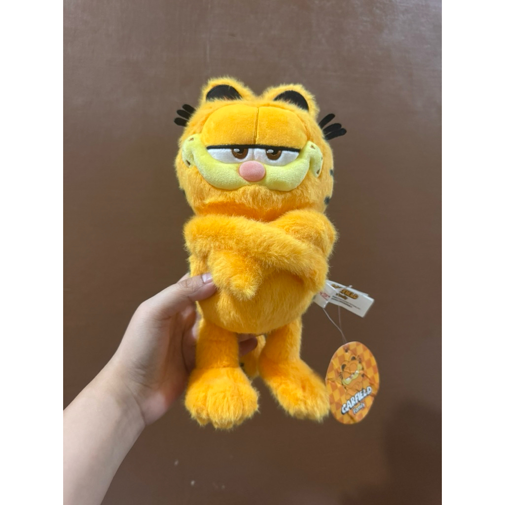 Boneka Karakter Garfileld size 28cm Original / Boneka Kucing Garfield / Boneka Garfield the Cat / Bo