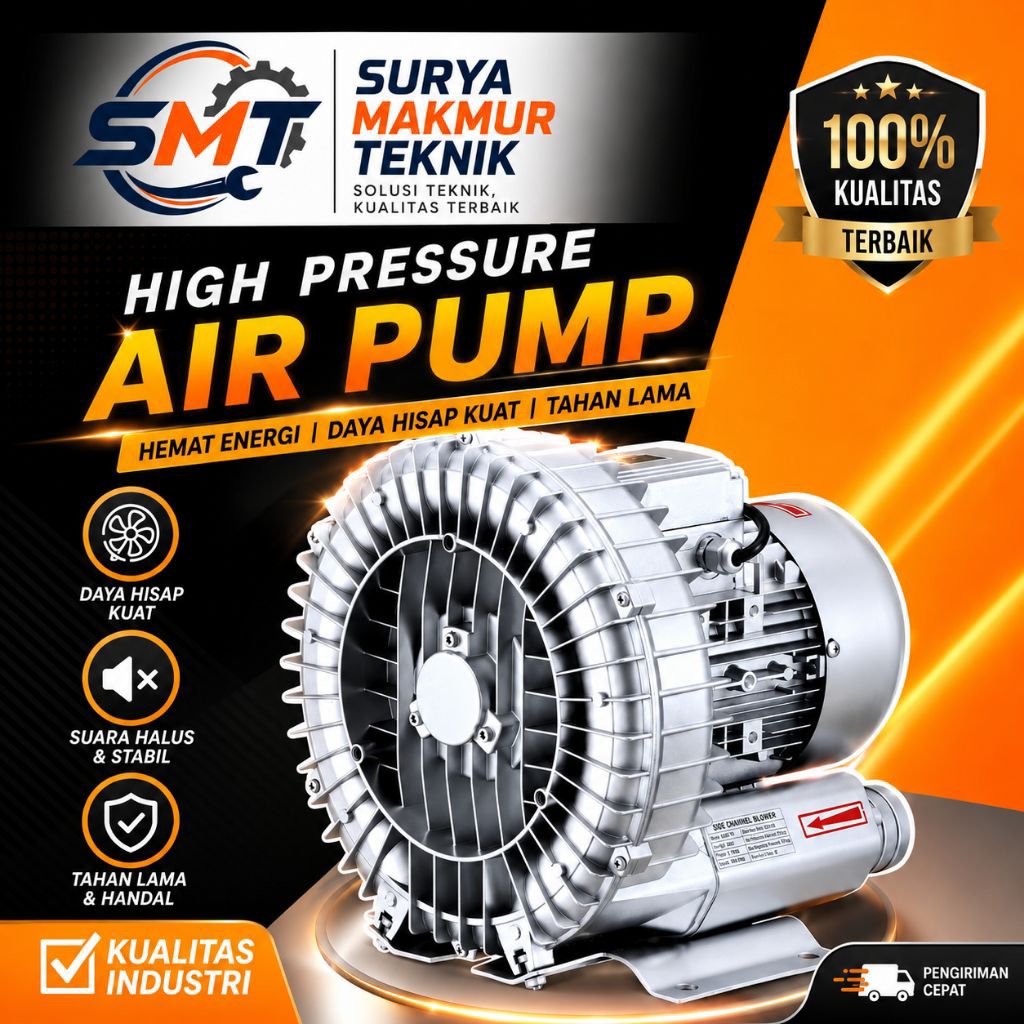 Ring blower tambak aerator Ipal vortex blower ROTOR 0.5hp 370watt