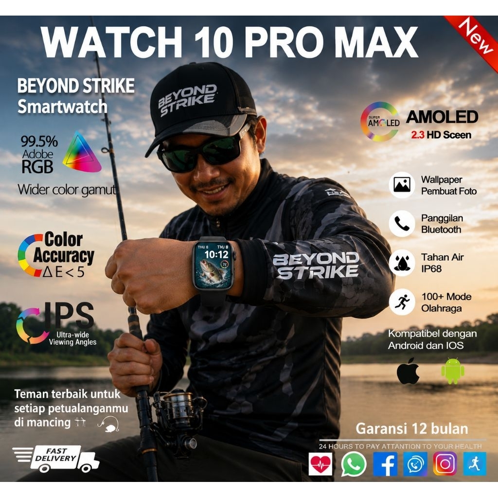 BEYOND STRIKE JAM SMARTWATCH S10 PRO MAX AMOLED || WATERPROOF