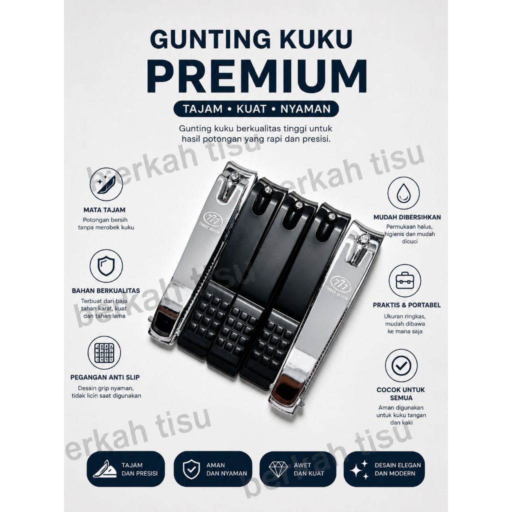 Gunting Kuku HITAM BESAR Baja Ringan Mm
