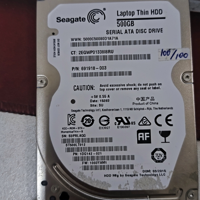 Seagate HDD 500GB Hardisk 500 GB Internal Laptop Harddisk 500GB External 2.5" Slim