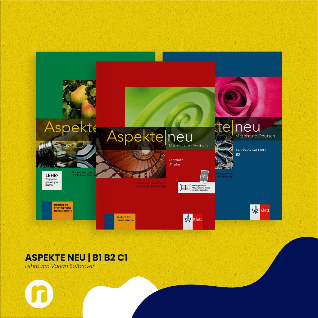 Buku Bahasa Jerman Aspekte Neu B1+ B2 C1 | Deutsch Mittelstufe | Buku Belajar Bahasa Jerman