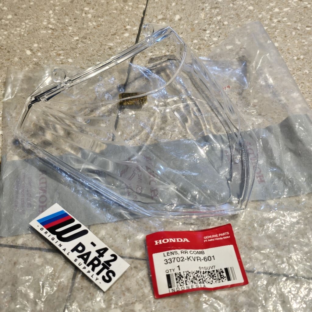 MIKA LENSA KACA BENING LAMPU STOP LAMP REM BELAKANG REVO 100 OLD LAMA LANCIP ORIGINAL AHM 33702 KVR 