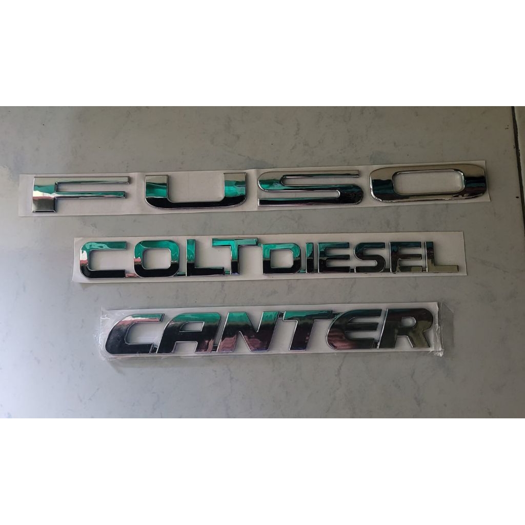 emblem timbul Chrom tulisan colt desel/canter/fuso/emblem Chrom canter/emblem timbul Chrom fuso/embl
