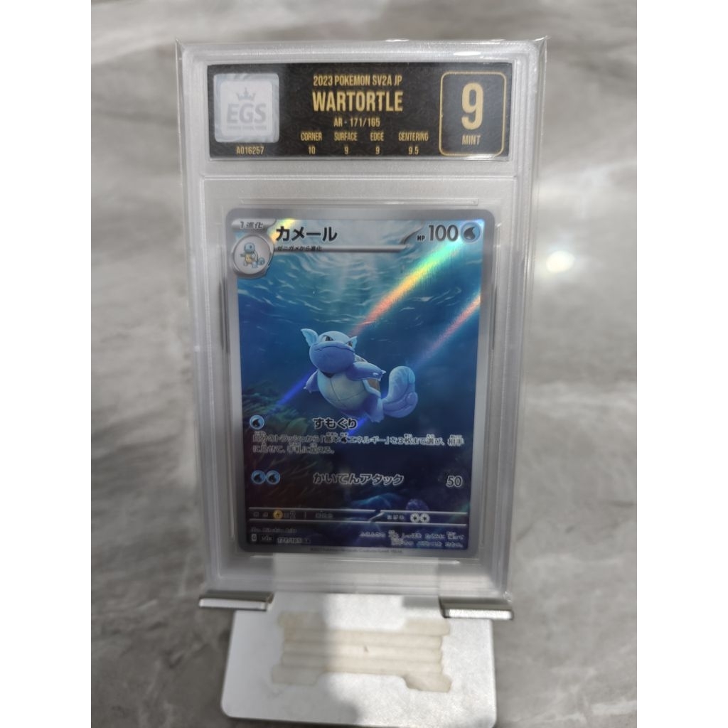 TCG Pokemon Card Wartortle AR JP Slab EGS 9