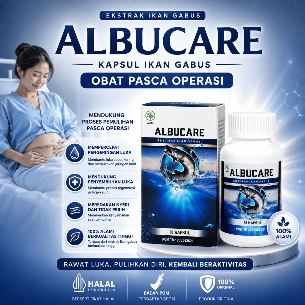 Kapsul Ikan Gabus Kapsul Ikan Kutuk  Obat Pasca Operasi ALBUCARE