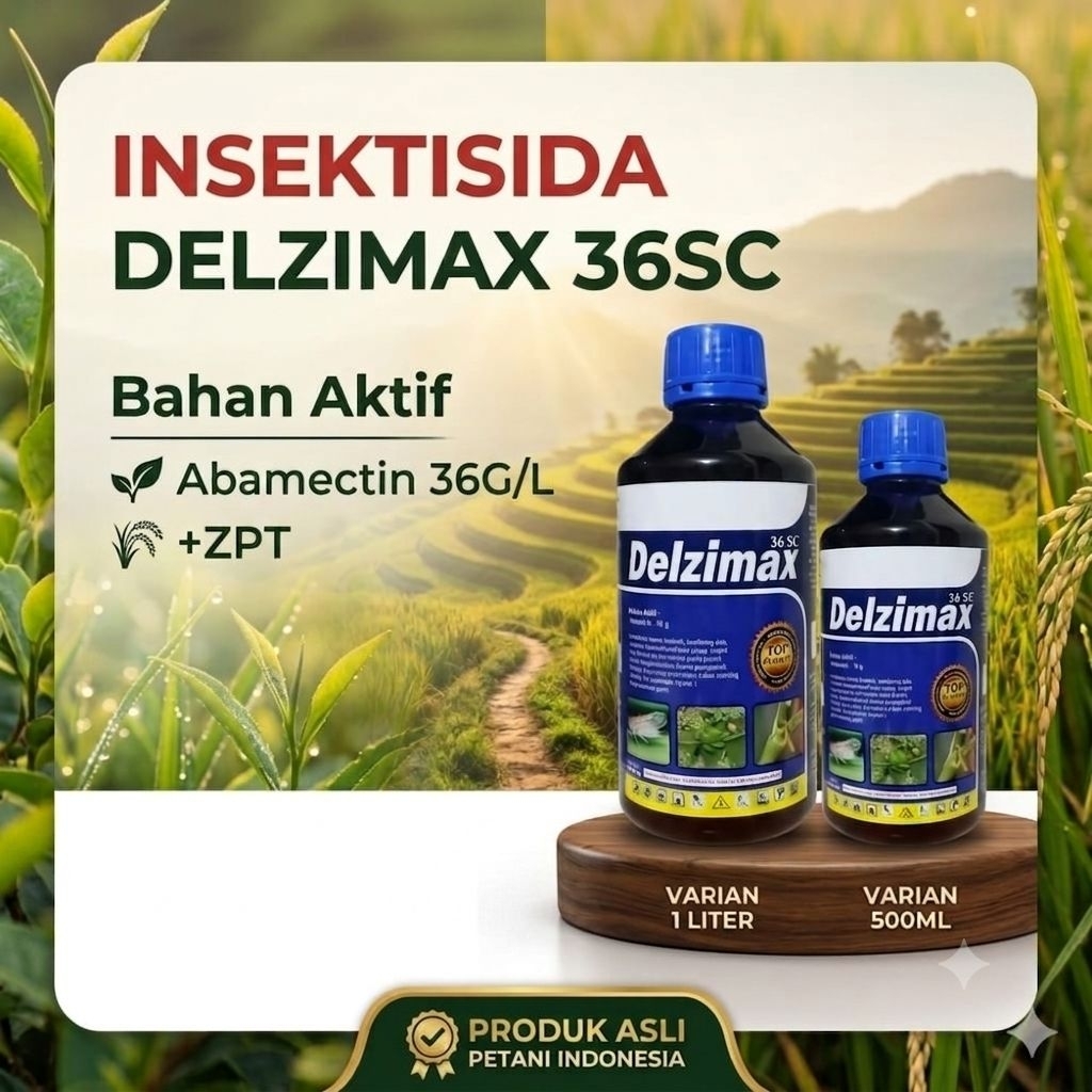 INSEKTISIDA DELZIMAX 36SC, BAHAN AKTI - ABAMECTIN +ZPT