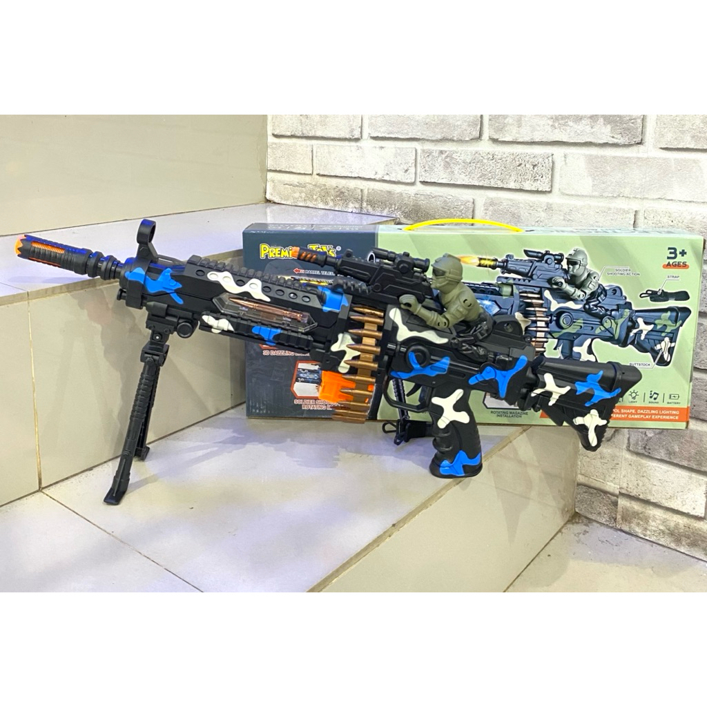 Mainan Tembakan Premium 3D / Electronic Flash Gun / Mainan Tembakan Premium Toys
