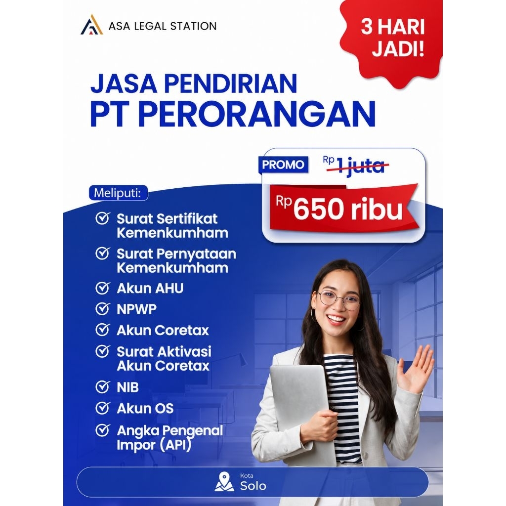 Jasa Pembuatan PT Perorangan Resmi | Legalitas Usaha Cepat & Aman