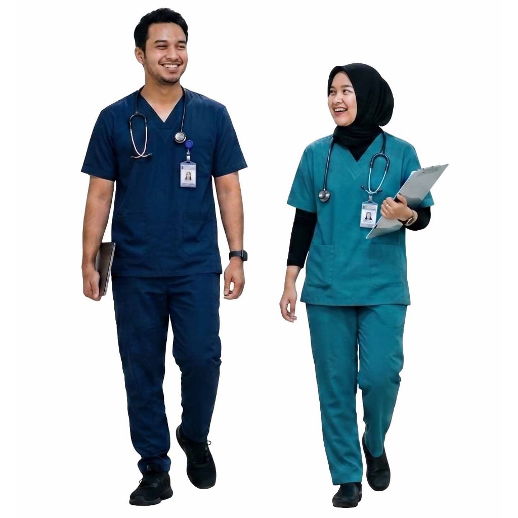 Adam - Baju OK Lengan Pendek Premium - Medical Scrub Medis