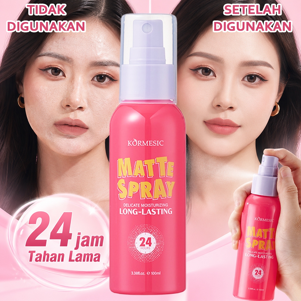 Makeup Setting Spray Makeup Tahan Lama 100ml Long Lasting Setting Waterproof Hydrating Moisturizing 