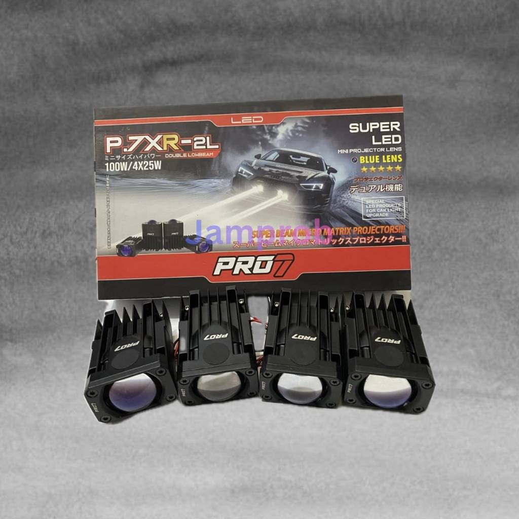 Laser LED double lowbeam Pro7 (P.7XR-2L) / mini projie double lowbeam pro7 / lampu tembak Pro7 / lam