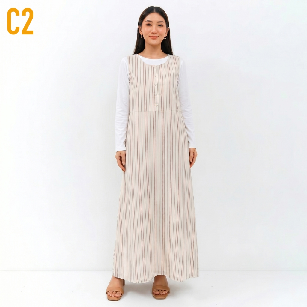 C2 Umesha Ecru Overall Wanita
