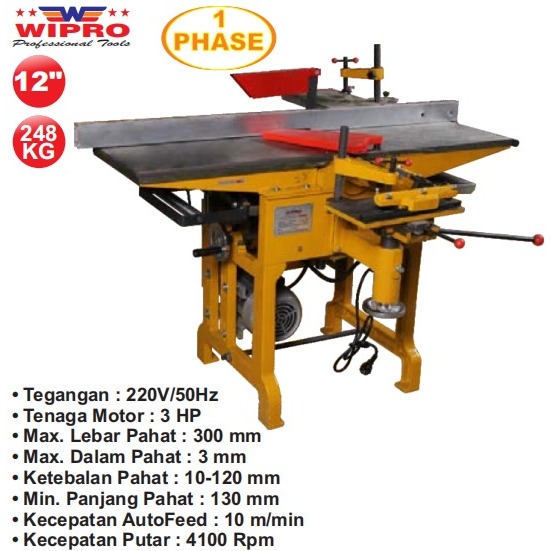 Wipro Planer Kayu Multifungsi Multipurpose for Wood MQ 443 A 12 INCH