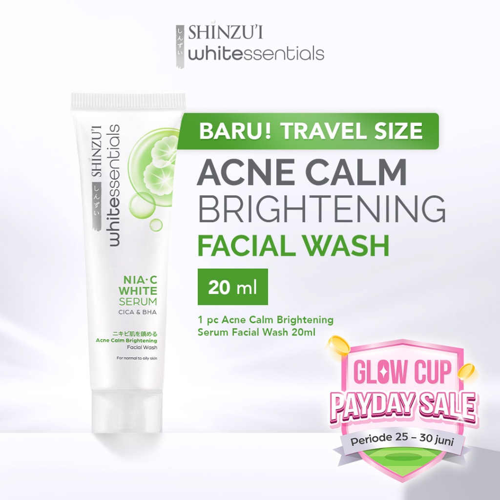 Shinzui Facial Wash WHITEssentials Acne Calm Brightening Facial Wash CICA 20 ml