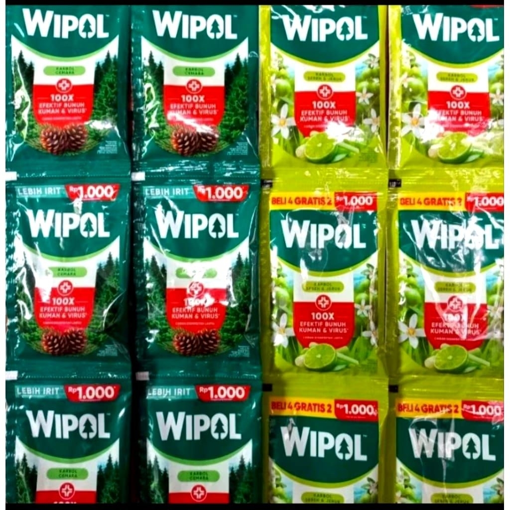 2 BUNGKUS WIPOL 1.000 Wipol sachet Wipol Renceng