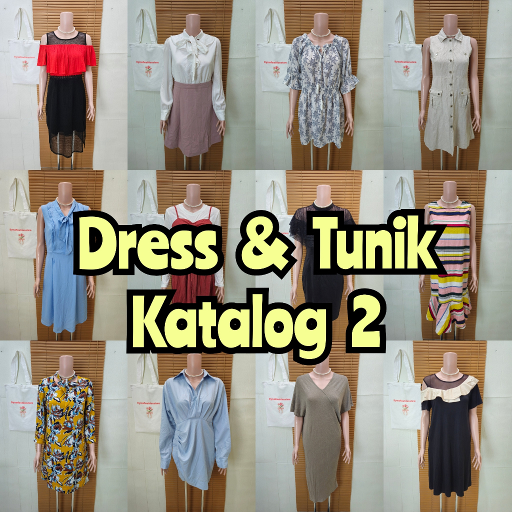 Dress / Tunik / mini Dress lengan pendek  / Long Dress / Daster / sabrina / tali satu